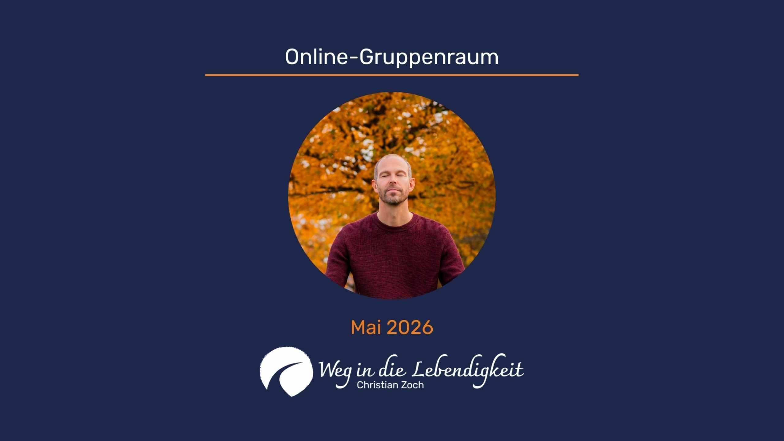 Banner "Zeit für Tiefe", Online-Gruppenraum Mai 2026- Christian Zoch